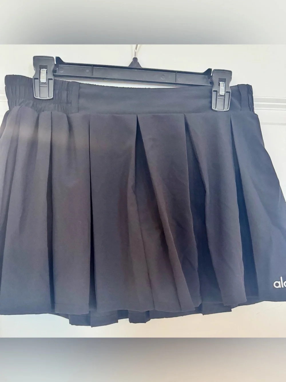 Alo Black Rally Tennis Skirt/ Size Medium